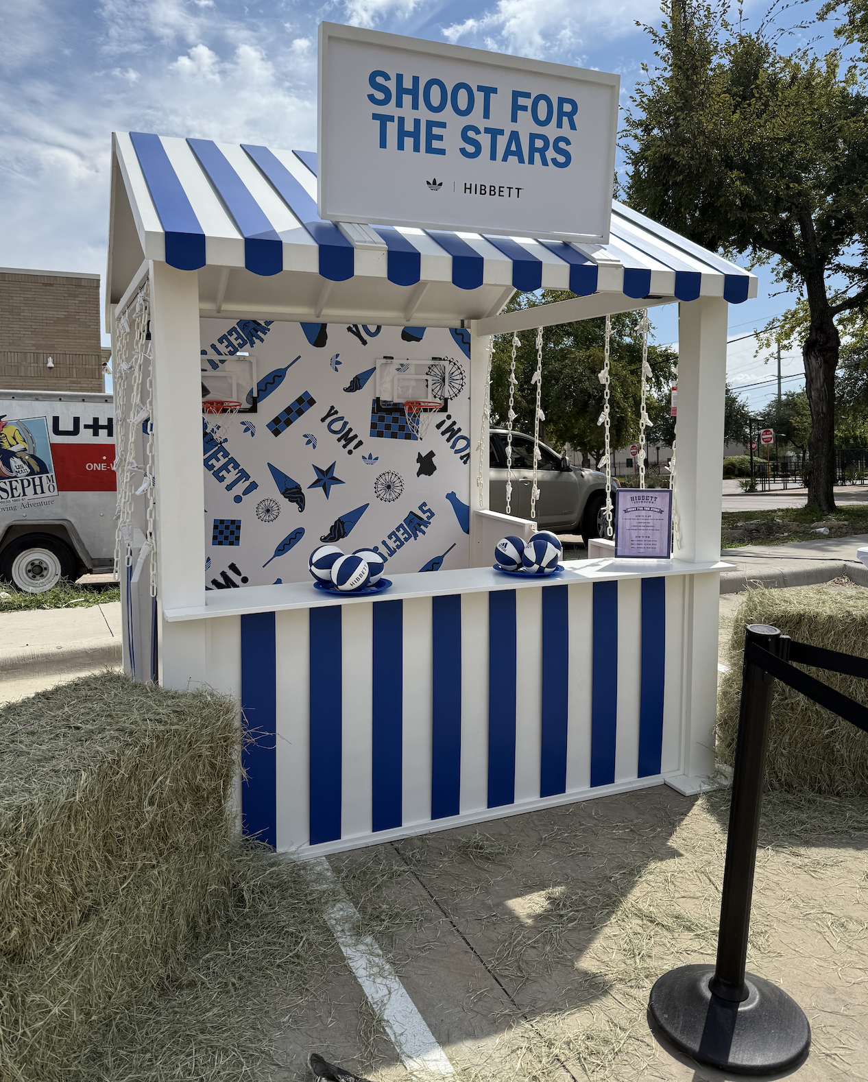 Hibbett x Adidas carnival basketball game booth