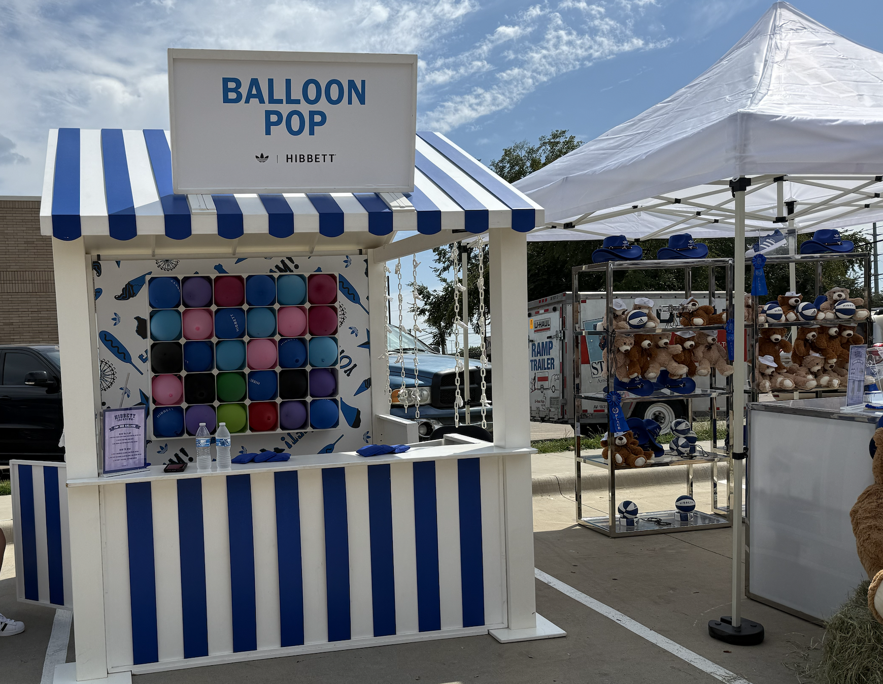 Hibbett x Adidas balloon pop carnival game