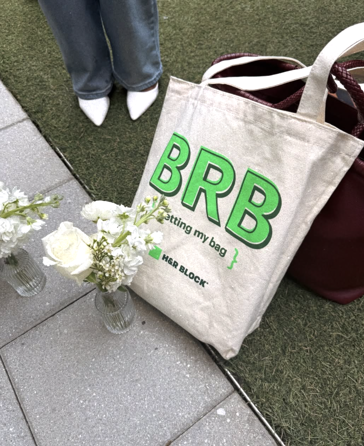H&R Block BRB branded tote bag
