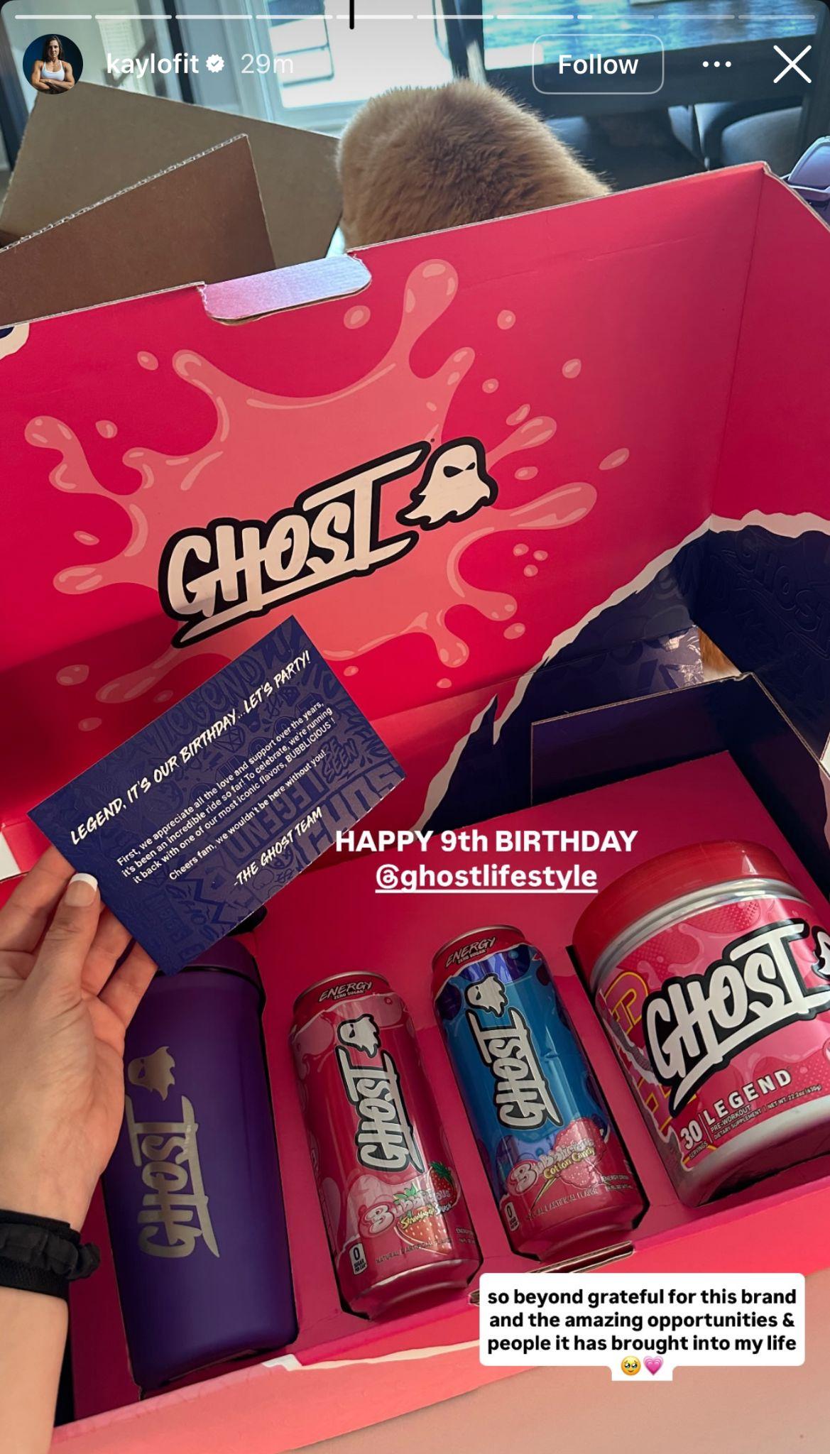 Ghost Energy birthday kit unboxing story